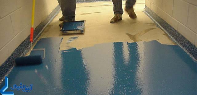 apply a resin as flooring
